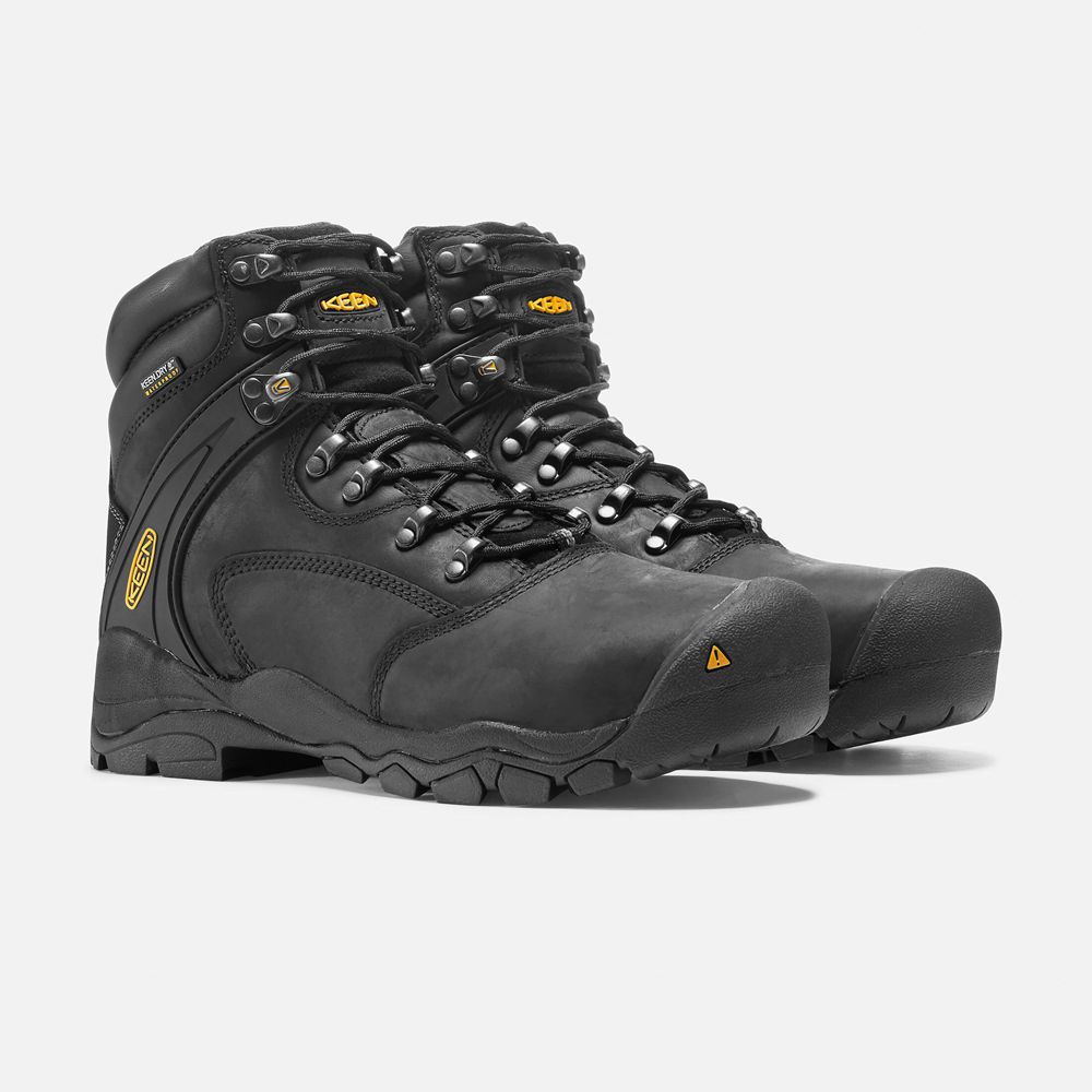 Botas de Trabajo Keen Mexico Negros - Hombre Louisville 6\" (Steel Toe) - SJ8092173